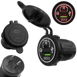 ladowarka-usb-12v-24v-usb-c-pd-30w-qc-3-0-18w-czerwony-led-samochod-kamper