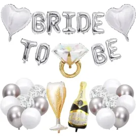balony-dekoracyjne-srebrne-na-wieczor-panienski-zestaw-dekoracji-bride