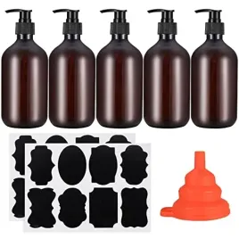 dozownik-do-mydla-5x-na-kosmetyki-kosmetykow-500-ml-brazowy-lazienki-zestaw