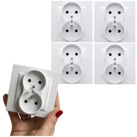 simon-10-gniazdo-elektryczne-podwojne-monoblok-kompletne-biale-zestaw-5-szt