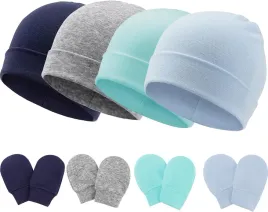 czapka-i-rekawiczki-dla-noworodka-0-6-mies-bawelniane-4-komplety-f10