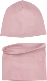 dziewczecy-zestaw-czapka-i-szalik-beanie-2-6-lat-rozowy