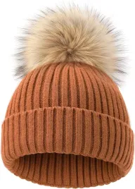 czapka-zimowa-dla-niemowlat-3-24-mies-miekka-dzianina-z-pomponem-camel