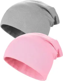 2-miekkie-czapki-dzieciece-slouch-beanie-szaro-rozowe-cieple-zimowe