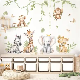 naklejka-scienna-safari-zyrafa-lew-dla-dzieci-x-large-dekoracja-pokoju
