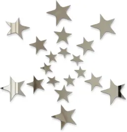 44-lustrzane-naklejki-gwiazdki-na-sciane-akryl-srebrne-dekoracje