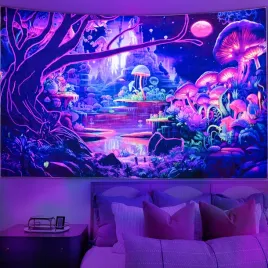 dekoracja-scienna-z-czarnym-swiatlem-uv-200x150-cm-lisc-art-deco