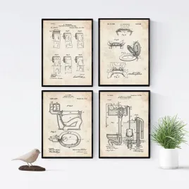 patenty-toalety-vintage-plakat-a3-4-szt-zestaw-starych-wynalazkow