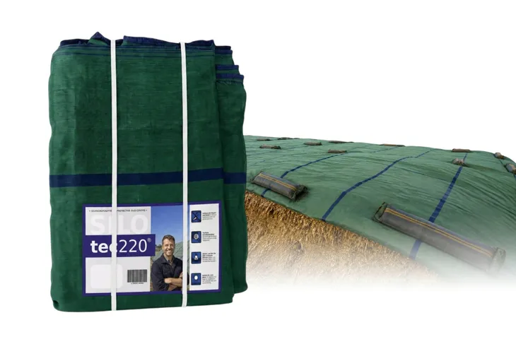 Siatka ochronna na pryzmy 8 x 15 m do kiszonki silosów 220g SILO TEC220