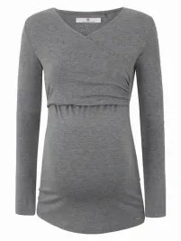 damska-bluzka-do-karmienia-z-kopertowym-wzorem-szara-bellybutton-maternity