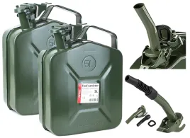 2x-kanister-metalowy-5l-na-paliwo-olej-rope-benzyne-atest-lejek-mocny