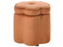 pufa-dla-dzieci-ze-schowkiem-flower-welur-pomaranczowy-kwiat