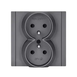 szare-gniazdo-podwojne-uziemieniem-z-ramka-w-komplecie-cc-tr-16x-wesa