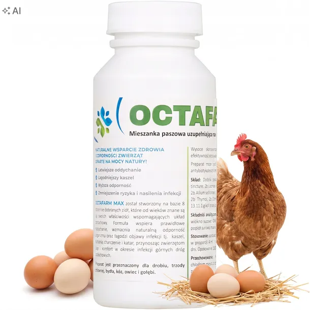 OctaFarm MAX środek na drogi oddechowe, kaszel u kur i innych zwierząt