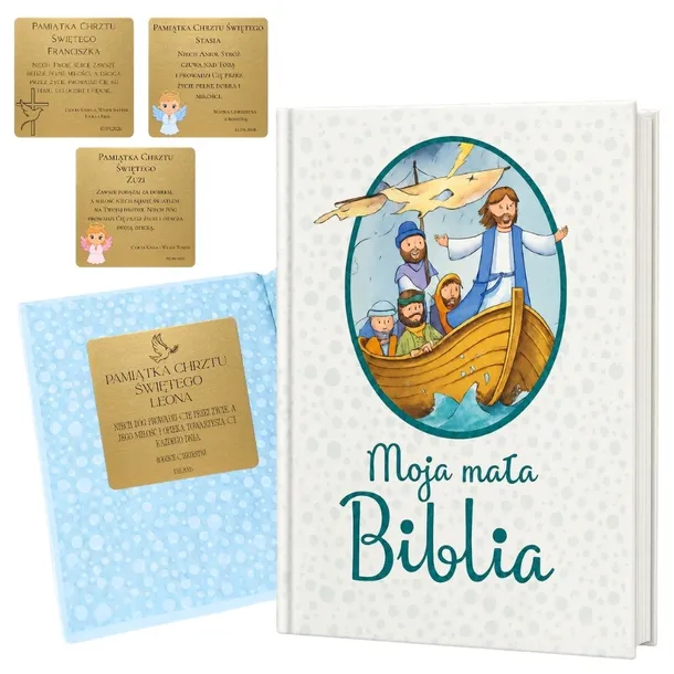 Pamiątka Na Chrzest Święty Biblia Dla Dzieci z Personalizacją Na Chrzest
