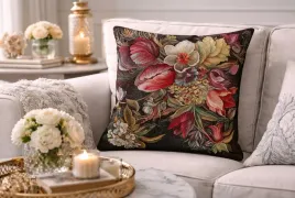 poszewka-dekoracyjna-45x45-cm-kwiaty-ciemne-tlo-gobelinowa-premium