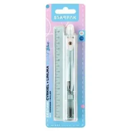 cyrkiel-metalowy-linijka-15cm-pastel-blue-do-biura-szkoly
