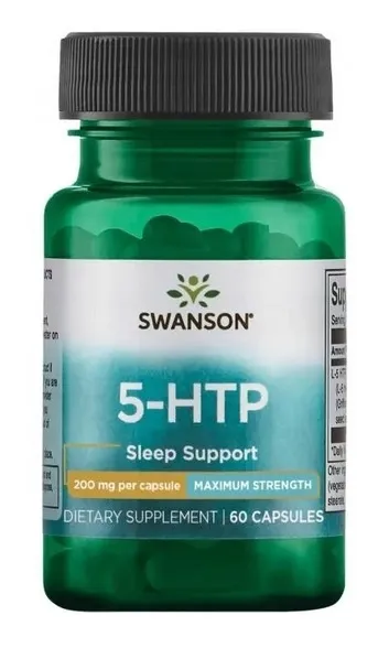 SWANSON 5-HTP MAXIMUM STRENGHT 200mg NASTRÓJ 60 KAPSUŁEK