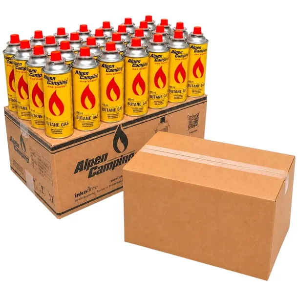 28x GAZ kartusz Alpen Camping 400ml kartusze gazowe 28szt do KUCHENKI