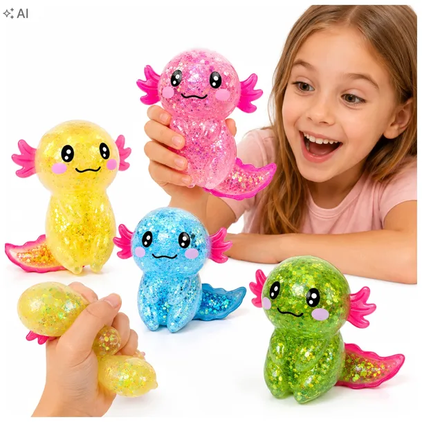 GNIOTEK antystresowy SENSORYCZNY AXOLOTL - KOLOR WYBIERANY LOSOWO