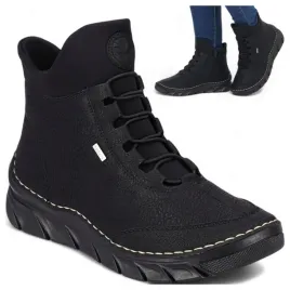 buty-zimowe-damskie-39-rieker-trzewiki-plaskie-cieple-wsuwane-sniegowce