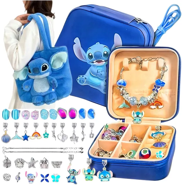 TOREBKA TOREBECZKA + ZESTAW DO ROBIENIA BRANSOLETEK BIŻUTERII STICH STITCH