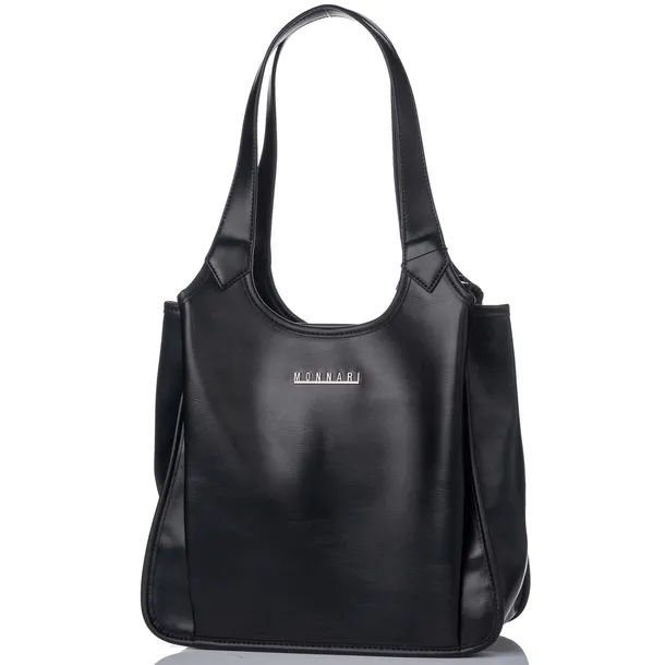 Torebka Damska MONNARI SHOPPER POJEMNA 3 komorowa Czarny PREMIUM