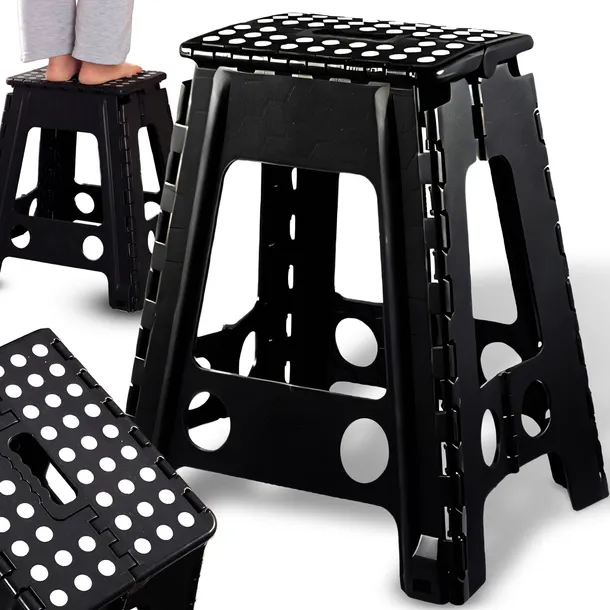 TABORET STOŁEK SKŁADANY ANTYPOŚLIZGOWY SCHODEK 40cm 150kg KRZESŁO SKŁADANE