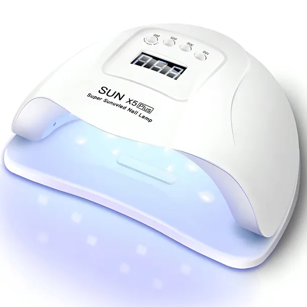 LAMPA DO PAZNOKCI SUN X5 MAX UV LED DO HYBRYD ŻELI MOCNA 80W HYBRYDY LCD