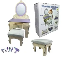 toaletka-drewniana-3toysm-z-lusterkiem-taboretem-i-zestawem-kosmetycznym