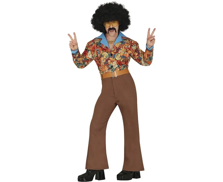 STRÓJ KOSTIUM DISCO FUNK LATA 70. 80. HIPPIE AFRO RETRO VICE 52-54 (L)
