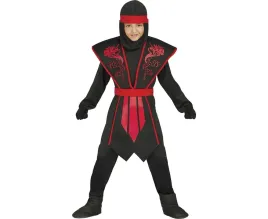 stroj-ninja-dla-dzieci-czarno-czerwony-5-6-lat-123-cm