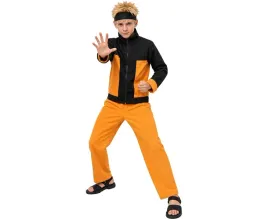 stroj-anime-manga-dla-dzieci-czarno-pomaranczowy-ninja-14-16-lat-171-cm
