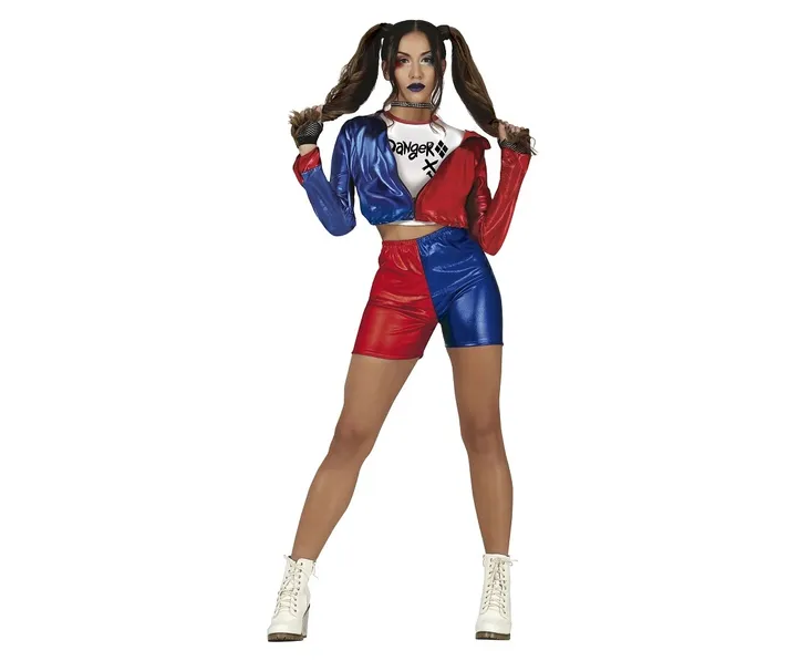 STRÓJ KOSTIUM HARLEY ZABÓJCZA KOBIETA CLOWN HALLOWEEN KARNAWAŁ 36-38 (S)