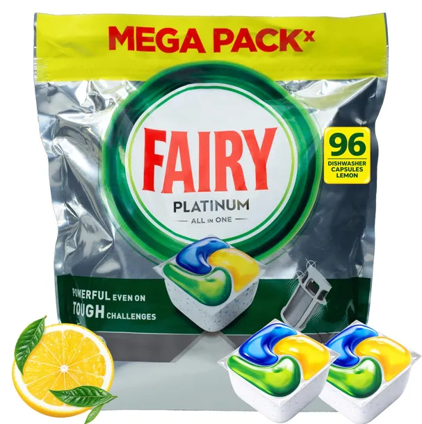 FAIRY Tabletki do mycia naczyń kapsułki do zmywarek zapach Cytryna 96 szt