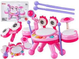edukacyjna-mini-perkusja-krab-pianinko-mikrofon-zestaw-muzyczny-rozowy