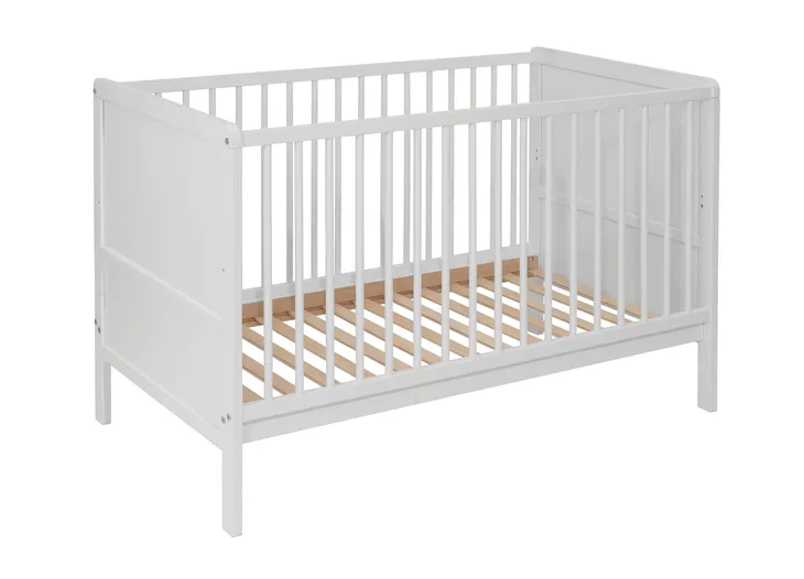 Łóżeczko dziecięce  tapczan 120x60 bukowe 2w1 nelly biale