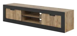 tudor-komoda-rtv-2-drzwiowa-dab-samdal-czarny-mat