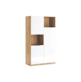 asti-as-105-wb-regal-3-drzwiowy-dab-craft-bialy-polysk-lakier