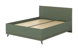 scandi-lozko-160x200-cm-ze-stelazem-zgaszona-zielen-dab-olejowany