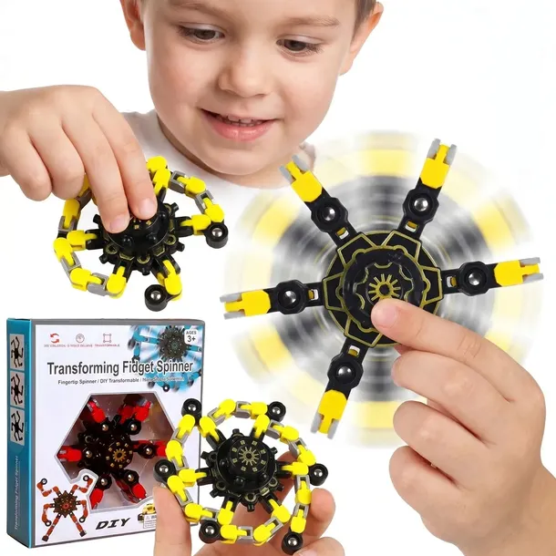 FIDGET SPINNER ROBOT DO SKŁADANIA ANTYSTRESOWA ZABAWKA SENSORYCZNA +PUDEŁKO