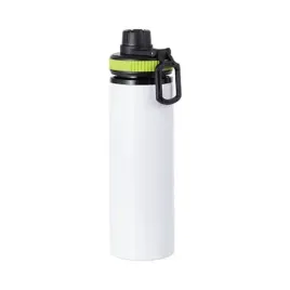 bidon-aluminiowy-850-ml-bialy-z-zakretka-z-zielona-wstawka-do-sublimacji