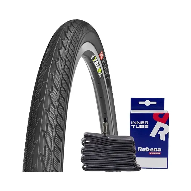 Opona rowerowa 24 TRC 24x1.75 MOCNA 47-507 i dętka do roweru DV40 ZESTAW