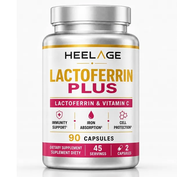 Laktoferyna LFS 95% 200 mg + Witamina C - 90 kapsułek - Heelage