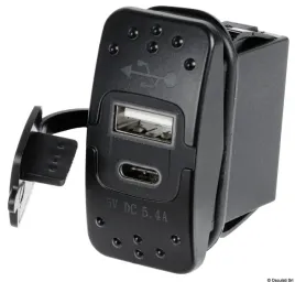 podwojna-wtyczka-usb-a-c-woltomierz-12-24-v-osculati-14-195-63