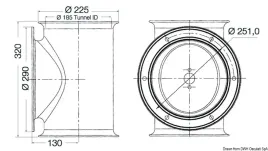 tunel-lewmar-do-rufowego-napedu-o-185-mm-osculati-02-043-02