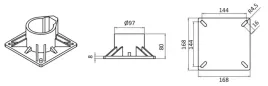 obrotowy-pedestal-nylonowy-staly-polerowany-45-cm-osculati-48-660-02