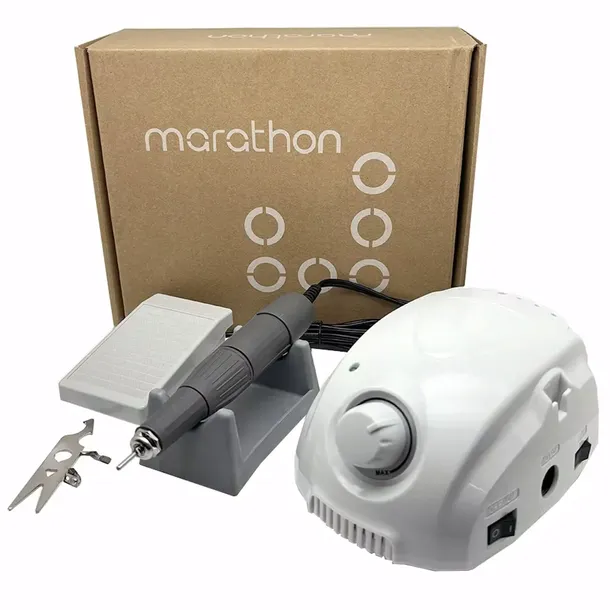 FREZARKA DO PAZNOKCI KOSMETYCZNA SAEYANG MARATHON 3 CHAMPION BIAŁA + H37L1 35.000RPM