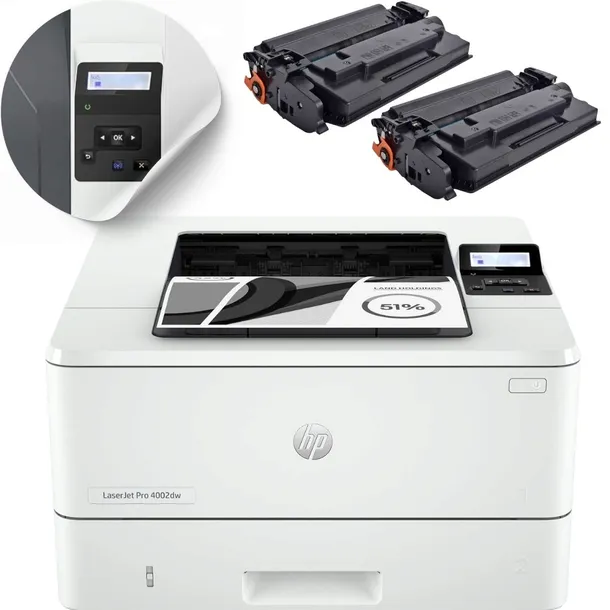 Drukarka laserowa monochromatyczna HP LaserJet Pro 4002dw + 2 Tonery 149x