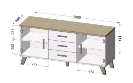 komoda-lotta-150-2d3s-wotan-czarny-mat